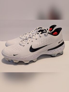 Nike Alpha Huarache Elite 3 Low MCS White CZ5649-103 Baseball Cleats Size 12